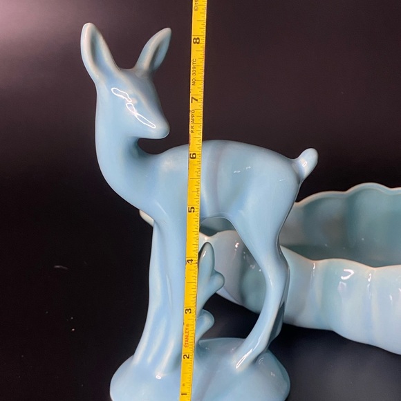 Ceramic blue fawn and serving bowl - Picture 6 of 13